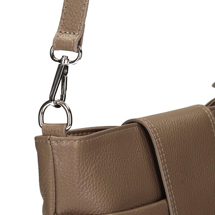 Toscanio kožená kabelka F253 TOS D05 béžová