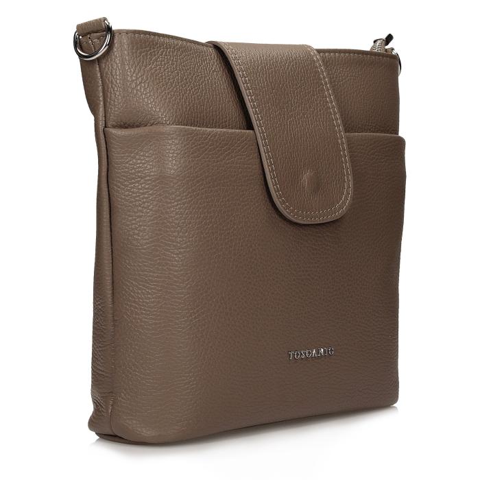 Toscanio kožená kabelka F253 TOS D05 béžová