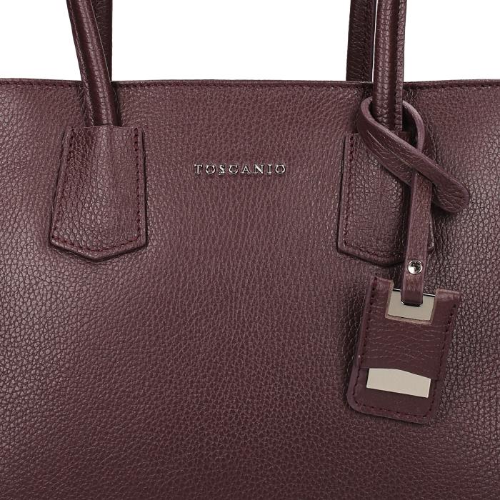 Toscanio kožená kabelka C255 TOS D54 bordo
