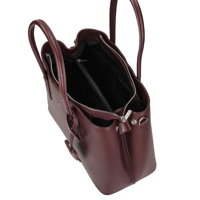 Toscanio kožená kabelka C255 TOS D54 bordo