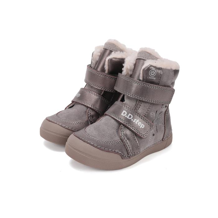 D.D.step zimní blikající obuv W068 bronze 52745A, velikost 25