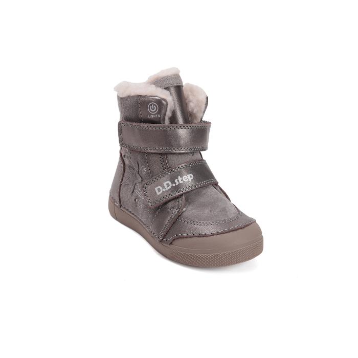 D.D.step zimní blikající obuv W068 bronze 52745A, velikost 25