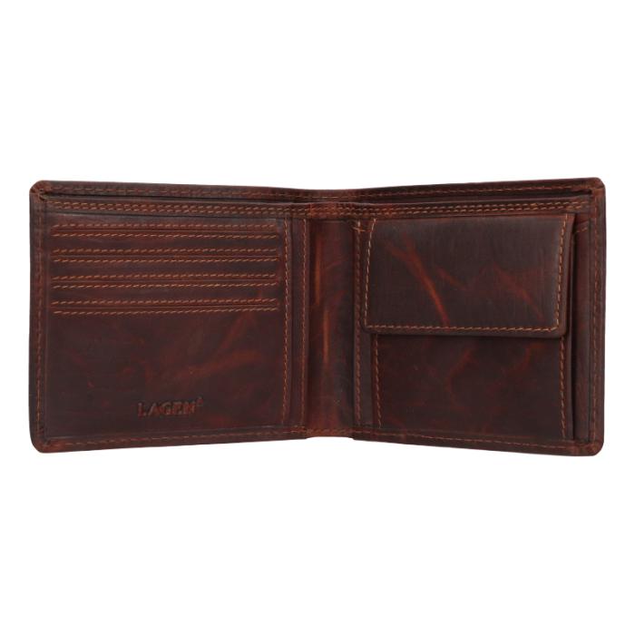 Lagen peněženka 66-3701/M hnědá hrozen