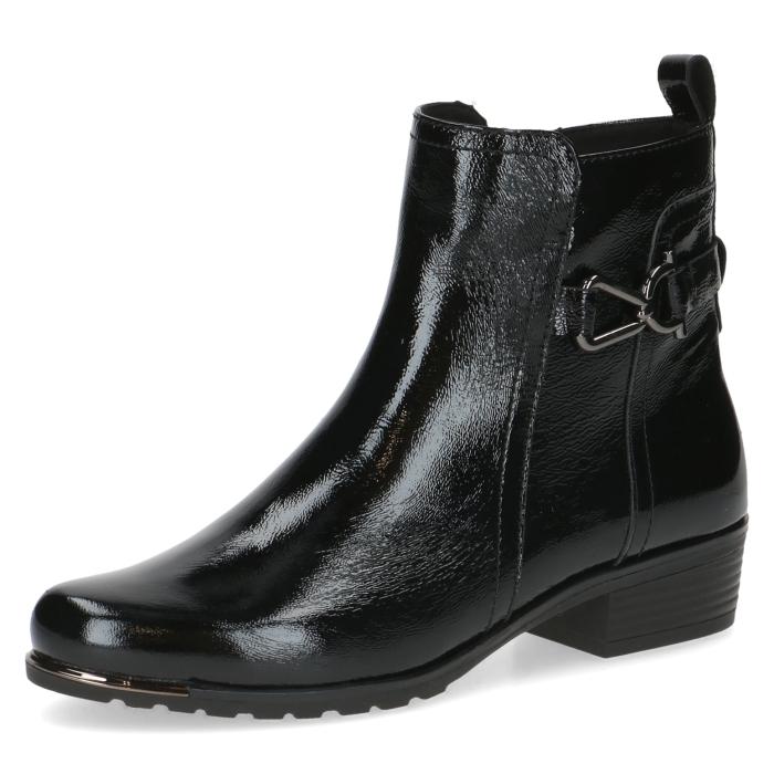 Caprice kotníková obuv 25403 Black NAP Lak, velikost 37