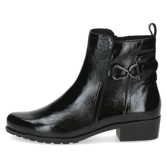 Caprice kotníková obuv 25403 Black NAP Lak