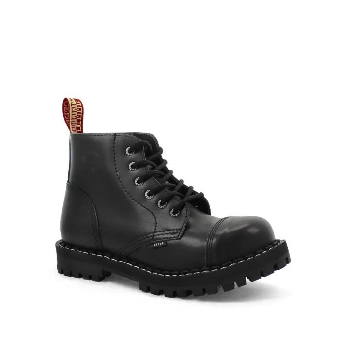 Steel boty 6 dírek 127/128/O černá 26