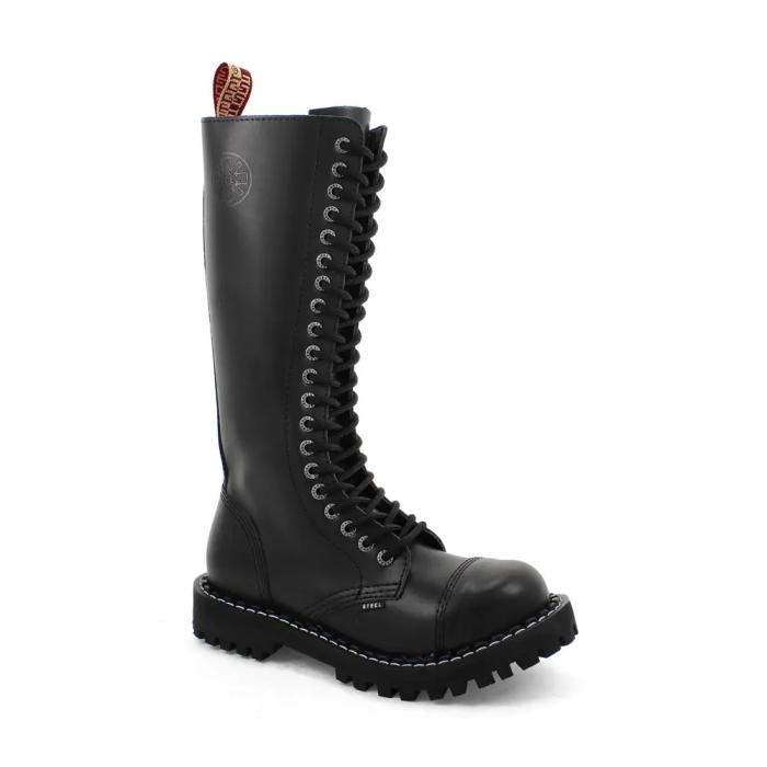 Steel boty 20 dírek 139/140/O/ZIP černá 26