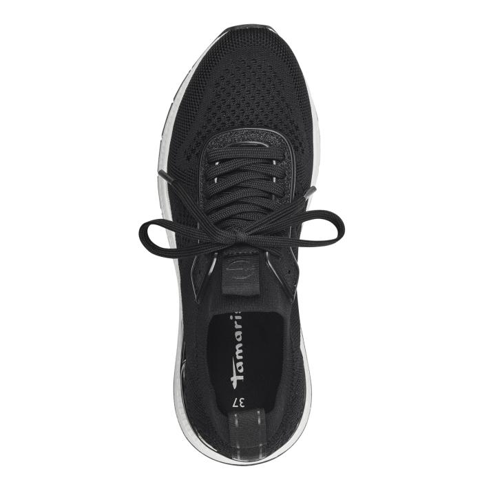 Tamaris textilní tenisky 23712 048 Black/Gold, velikost 37