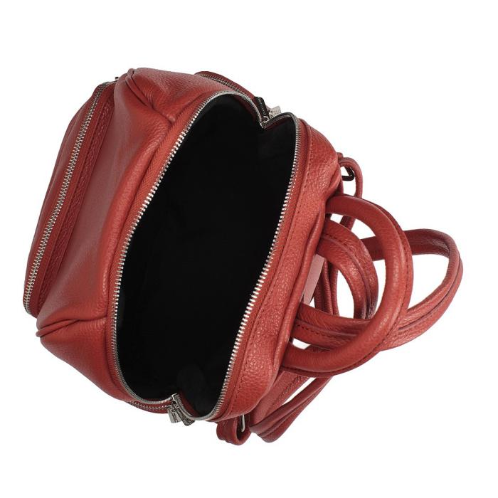 Toscanio batoh kožený E117 červená D61 pomeranč