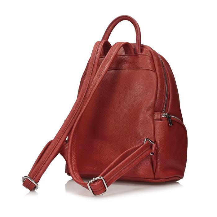 Toscanio batoh kožený E117 červená D61 pomeranč