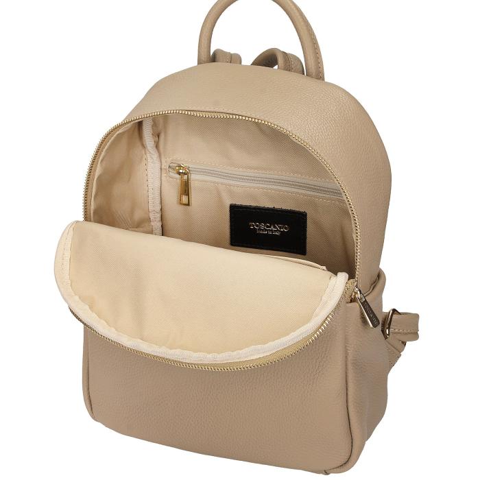 Toscanio batoh kožený F193 béžová D05