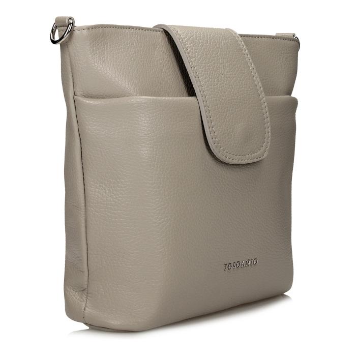 Toscanio kožená kabelka F253 TOS J szary D86