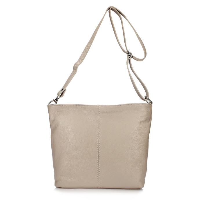 Toscanio kožená kabelka 211 TOS béžová D05