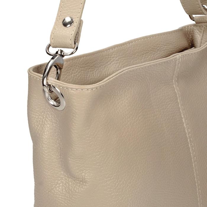 Toscanio kožená kabelka 211 TOS béžová D05