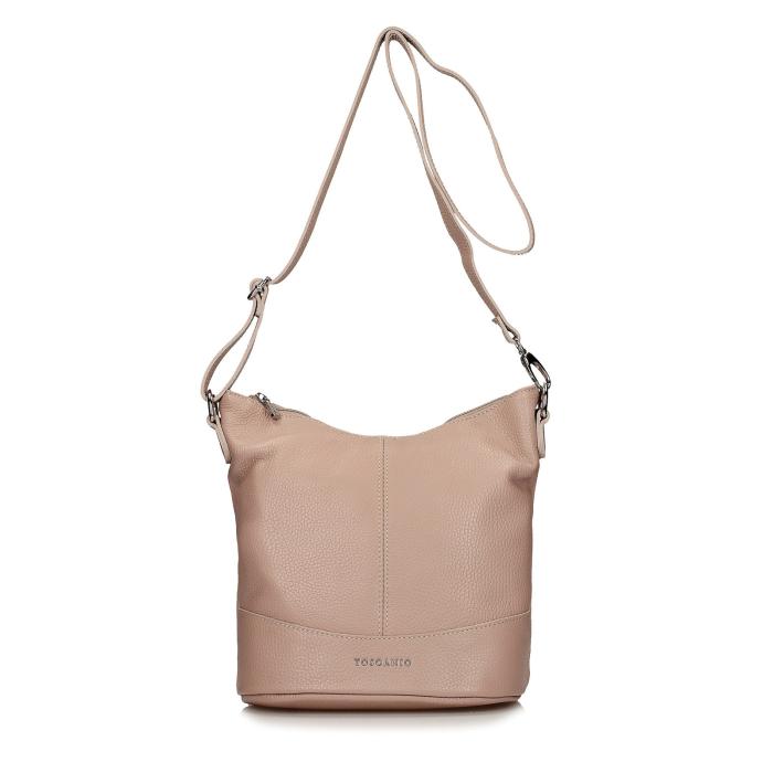 Toscanio kožená kabelka 16176 TOS Ružová C. Roz D68