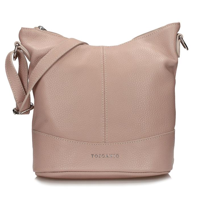 Toscanio kožená kabelka 16176 TOS Ružová C. Roz D68