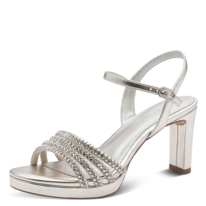 Tamaris sandál 1- 28390 -46 957 platinum, velikost 36