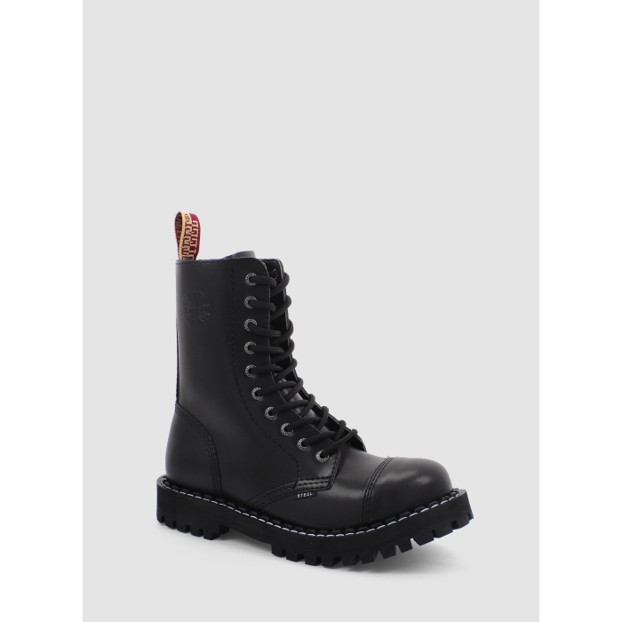 Steel boty 10 dírek 105/106/O/ZIP  černá 26