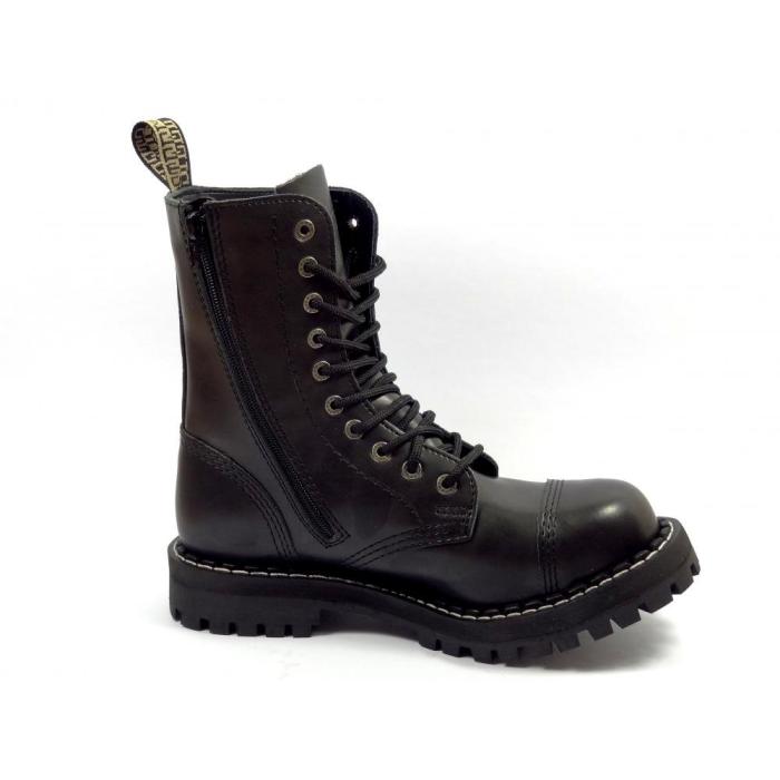 Steel boty 10 dírek 105/106/O/ZIP  černá 26, velikost 38