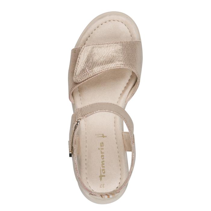 Tamaris obuv 28385 lt.gold struct, velikost 40