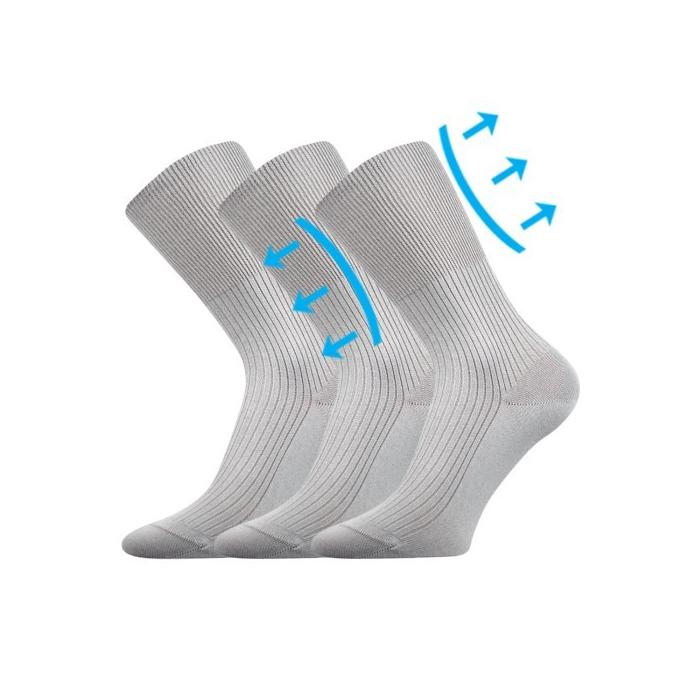 Lonka ponožky Zdravan bavlněné 1 pár světle šedá