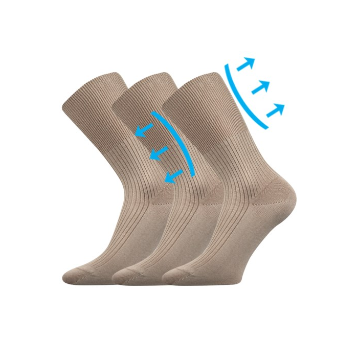 Lonka ponožky Zdravan bavlněné 1 pár béžová