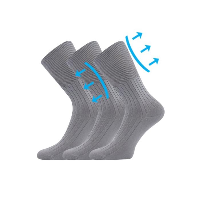 Lonka ponožky Zdravan bavlněné 1 pár šedá, velikost 35-37