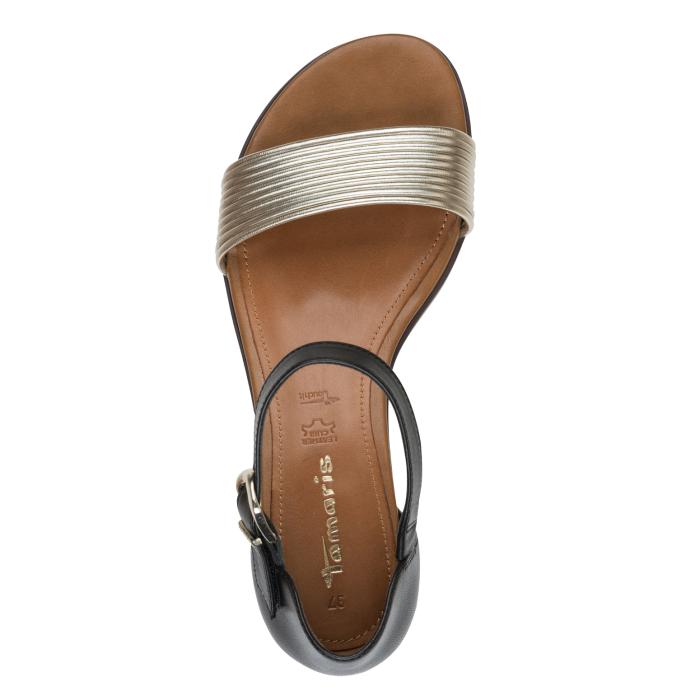Tamaris sandály -1 28110 -42 098 Black Comb, velikost 37