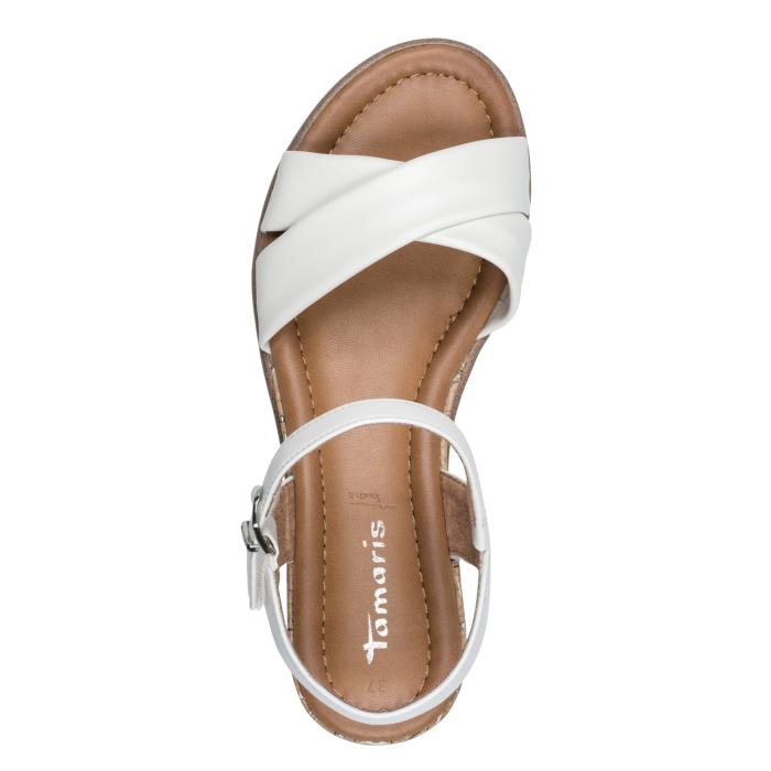 Tamaris sandály 28106 white, velikost 38