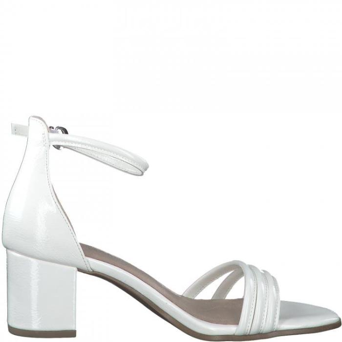 Marco Tozzi obuv 28300 bílá ivory patent, velikost 37