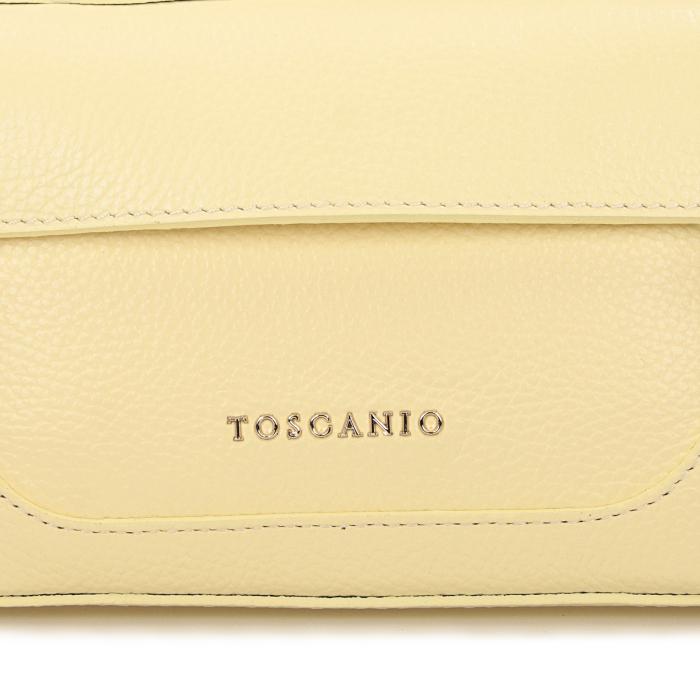 Toscanio kožená kabelka H22 TOS T0715 žlutá