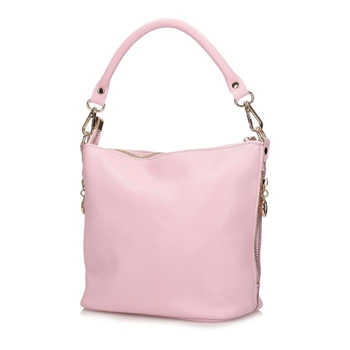 Toscanio kožená kabelka H21 TOS T3203 Fuksia