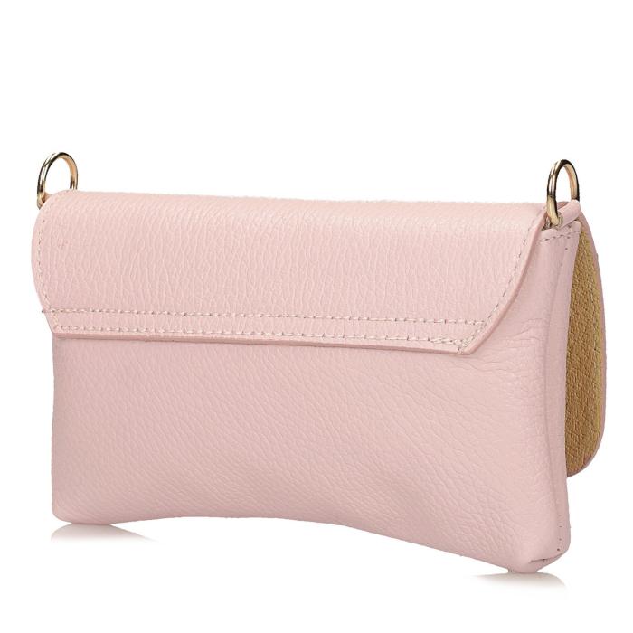 Toscanio kožená kabelka H26 TOS T3203 fuksia