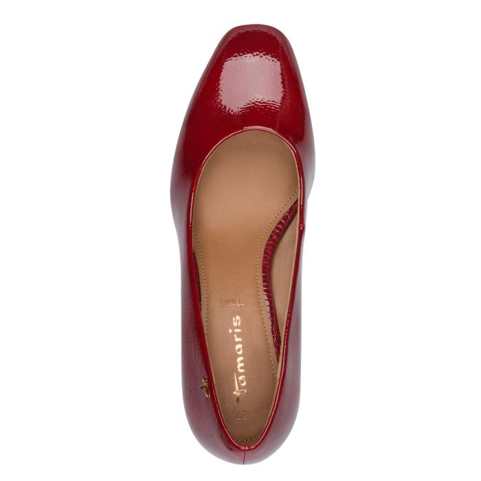 Tamaris lodičky 22407 524 Red Patent, velikost 41