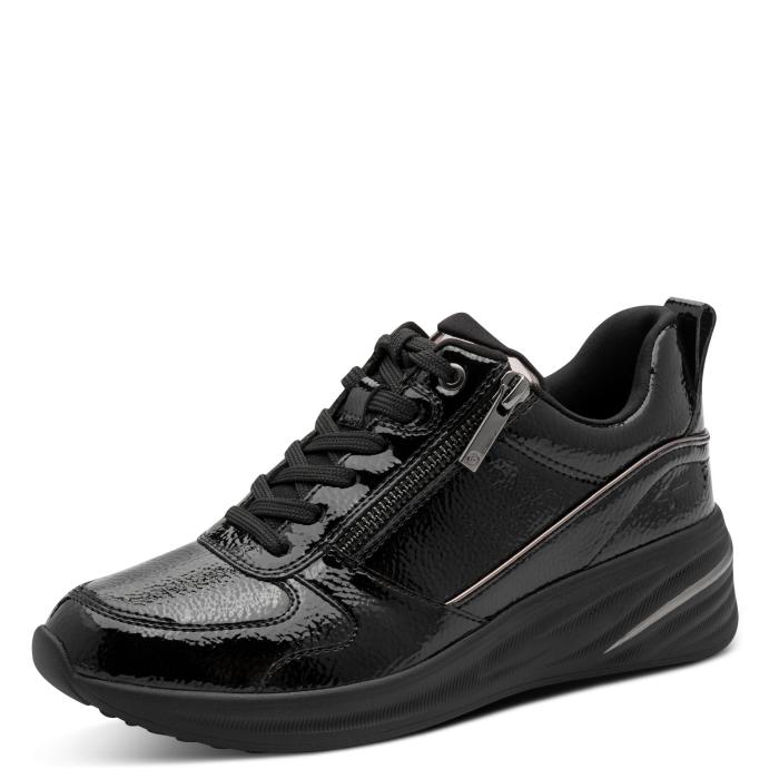 Tamaris tenisky 23754 black patent, velikost 39