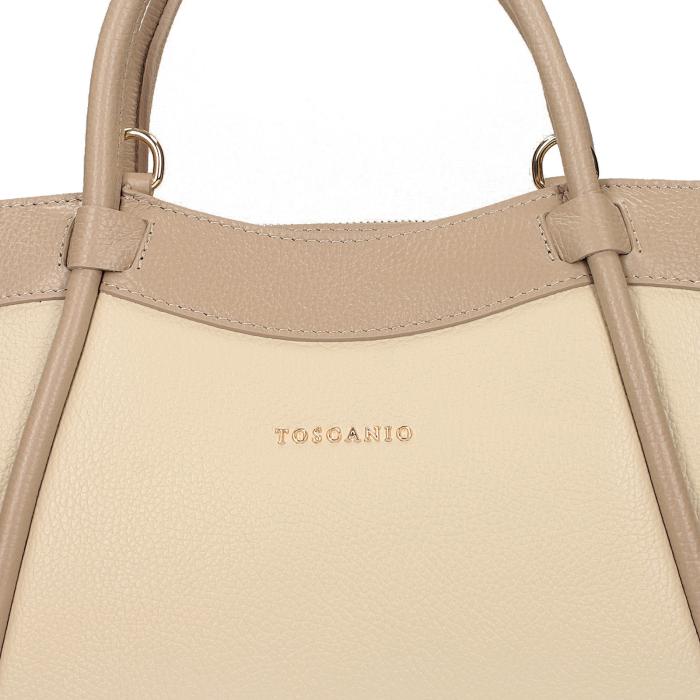 Toscanio kožená kabelka TOS G187 D37 crema