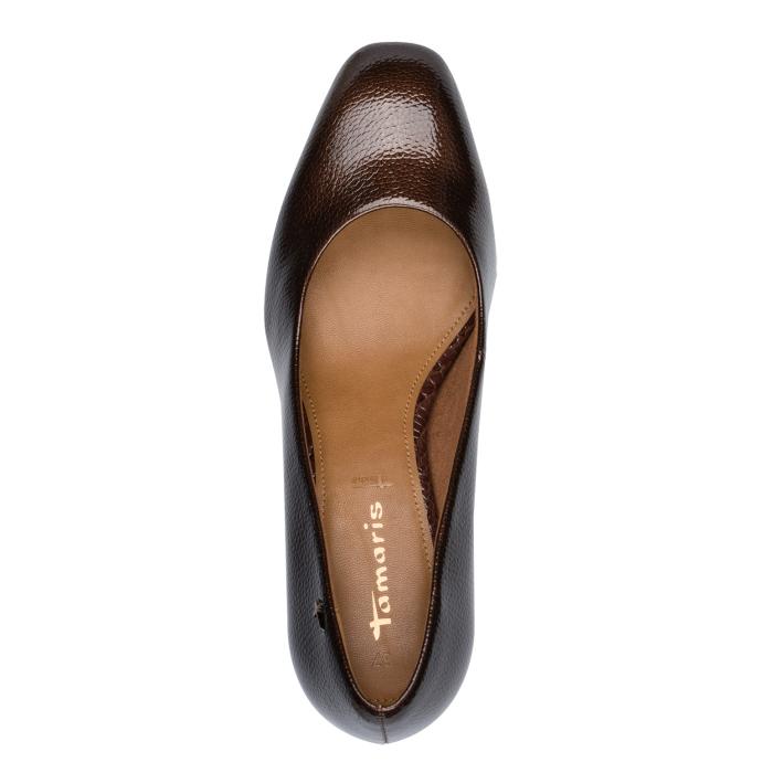 Tamaris lodičky 22407 359 Brown Patent, velikost 37