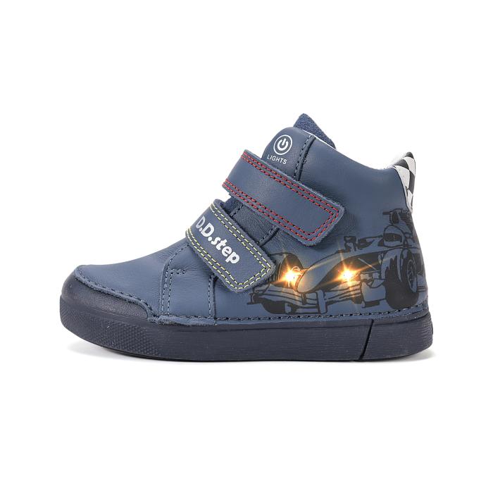 D.D.Step kotníková blikající A068 62454AM RoyalBlue