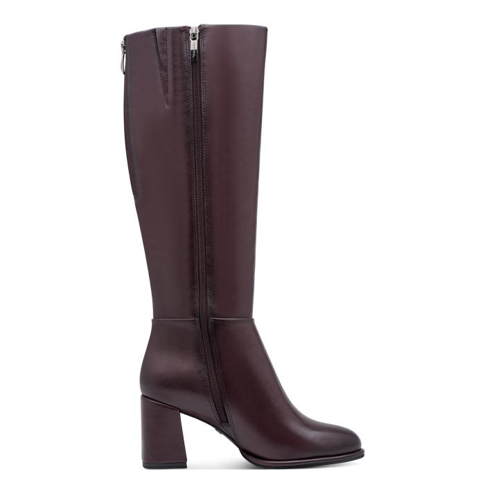 Tamaris kozačky 25515 Slim burgundy, velikost 39