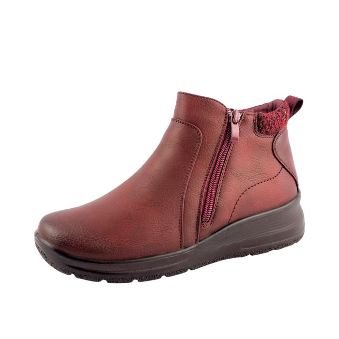 Unisoft kotníková obuv 9357 burgundy, velikost 39