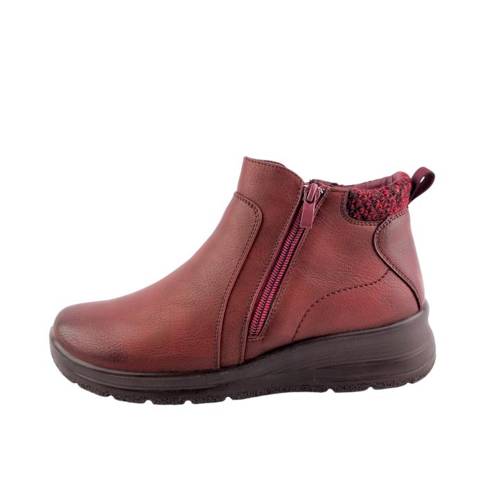 Unisoft kotníková obuv 9357 burgundy, velikost 39