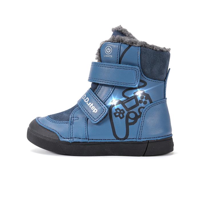 D.D.step zimní blikající obuv w068 62535BM RoyalBlue