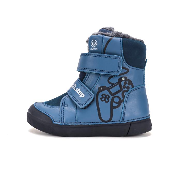 D.D.step zimní blikající obuv w068 62535BM RoyalBlue, velikost 25