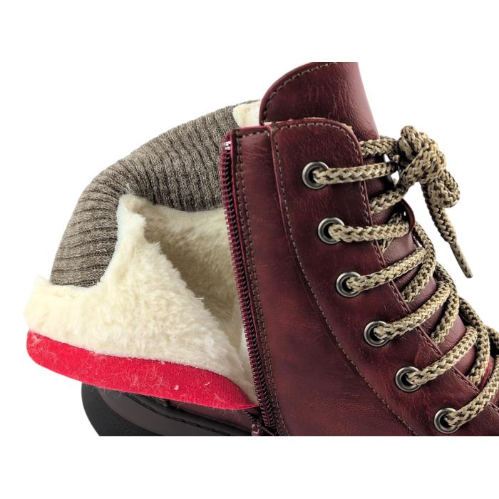 Unisoft kotníková obuv 26BT02 472 burgundy, velikost 37