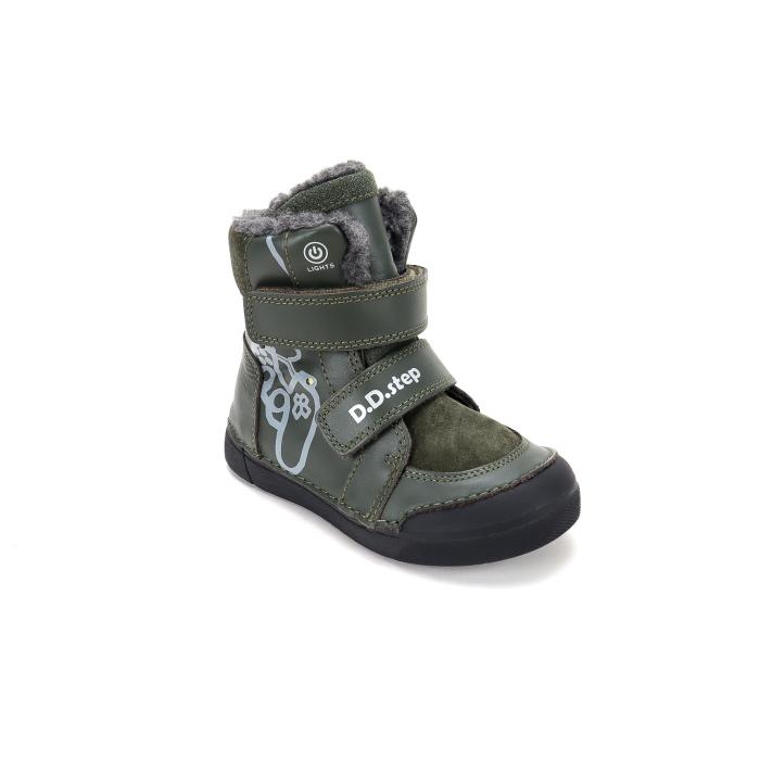 D.D.step zimní blikající obuv W068 62535AM Emerald, velikost 28