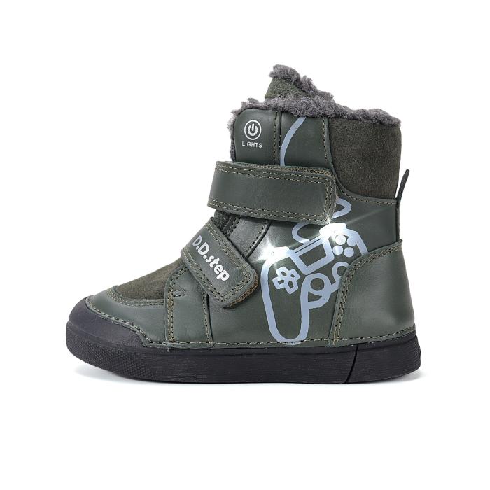 D.D.step zimní blikající obuv W068 62535AM Emerald