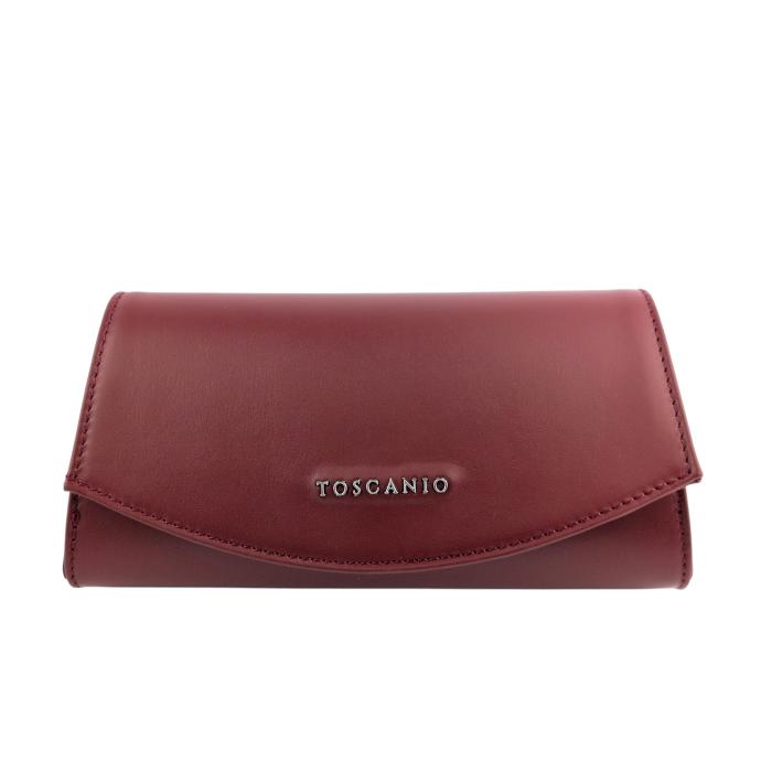 Toscanio kožená kabelka H106 TOS S10 bordo