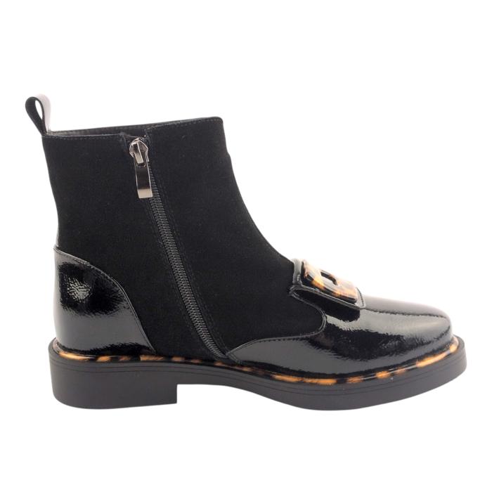 Gino Fabiani kotníková obuv 26BT05 543 black leopard, velikost 36