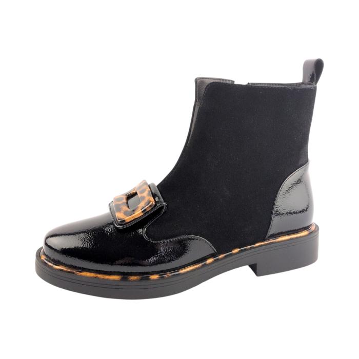 Gino Fabiani kotníková obuv 26BT05 543 black leopard, velikost 36