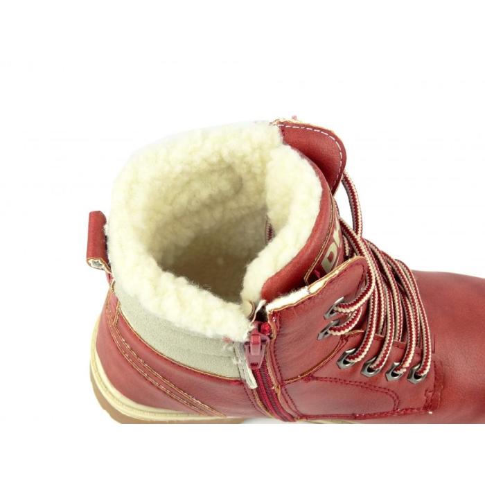 DK Kotníková zimní obuv RFW85017 červená, velikost 38